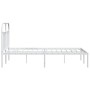 Metal bed frame with white headboard 180x200 cm by vidaXL, Beds and slatted bases - Ref: Foro24-353688, Price: 106,99 €, Disc...