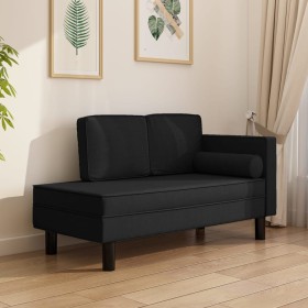 Sofá diván con cojines y almohada tela negro de vidaXL, Divanes - Ref: Foro24-355020, Precio: 167,99 €, Descuento: %