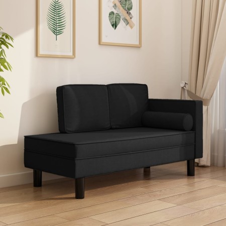 Sofá diván con cojines y almohada tela negro de vidaXL, Divanes - Ref: Foro24-355020, Precio: 167,81 €, Descuento: %