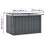 Gray garden storage box 109x67x65 cm by vidaXL, Outdoor storage boxes - Ref: Foro24-46258, Price: 94,60 €, Discount: %