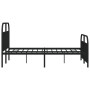 Black metal headboard and footboard bed frame 140x190 cm by vidaXL, Beds and slatted bases - Ref: Foro24-353653, Price: 131,5...