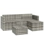 Set de muebles de jardín 3 pzas y cojines ratán sintético gris de vidaXL, Conjuntos de jardín - Ref: Foro24-362331, Precio: 2...