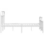 Estructura cama metal con cabecero y estribo blanco 150x200 cm de vidaXL, Camas y somieres - Ref: Foro24-353704, Precio: 111,...