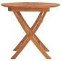 Folding garden table solid teak wood Ø 85x75 cm by vidaXL, Garden tables - Ref: Foro24-362619, Price: 127,50 €, Discount: %