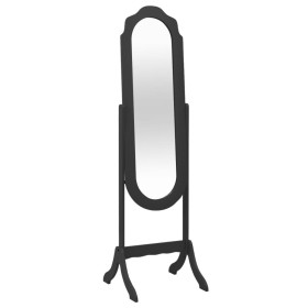 Black plywood standing mirror 45.5x47.5x160 cm by vidaXL, Mirrors - Ref: Foro24-353906, Price: 73,17 €, Discount: %