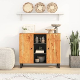 Sideboard with 2 doors solid acacia wood 90x33x75 cm by vidaXL, Sideboards - Ref: Foro24-352926, Price: 183,99 €, Discount: %