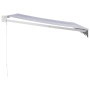 Toldo retráctil aluminio y tela azul y blanco 3,5x2,5 m de vidaXL, Toldos - Ref: Foro24-3154422, Precio: 232,16 €, Descuento: %