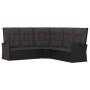 3-piece garden furniture set and black synthetic rattan cushions by vidaXL, Garden sets - Ref: Foro24-362177, Price: 508,99 €...