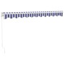 Toldo retráctil aluminio y tela azul y blanco 3x2,5 m de vidaXL, Toldos - Ref: Foro24-3154421, Precio: 273,70 €, Descuento: %