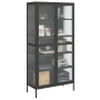 Tall glass and black steel sideboard 85x40x180 cm by vidaXL, Sideboards - Ref: Foro24-353004, Price: 350,11 €, Discount: %