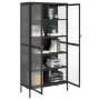 Tall glass and black steel sideboard 85x40x180 cm by vidaXL, Sideboards - Ref: Foro24-353004, Price: 350,11 €, Discount: %