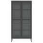 Tall glass and black steel sideboard 85x40x180 cm by vidaXL, Sideboards - Ref: Foro24-353004, Price: 350,11 €, Discount: %