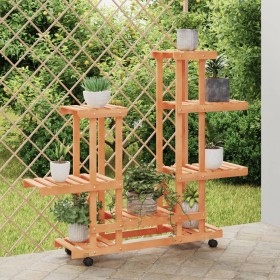 Flower stand with wheels solid fir wood 95x25x101 cm by vidaXL, Pot stands - Ref: Foro24-362864, Price: 56,08 €, Discount: %