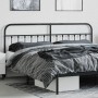 Black metal headboard 200 cm by vidaXL, Headboards and footboards - Ref: Foro24-352616, Price: 48,99 €, Discount: %