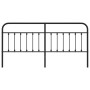 Black metal headboard 200 cm by vidaXL, Headboards and footboards - Ref: Foro24-352616, Price: 48,99 €, Discount: %