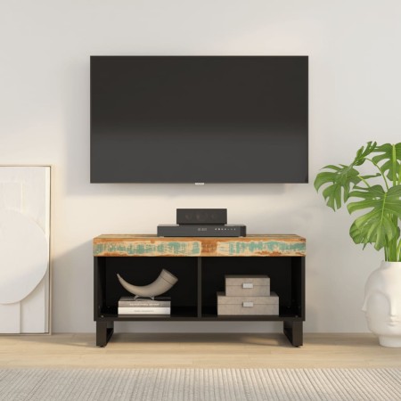 Solid recycled wood TV stand 85x33x43.5 cm by vidaXL, CD and DVD storage - Ref: Foro24-352895, Price: 83,54 €, Discount: %