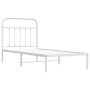 Estructura de cama de metal con cabecero blanco 90x200 cm de vidaXL, Camas y somieres - Ref: Foro24-352620, Precio: 67,88 €, ...