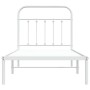 Estructura de cama de metal con cabecero blanco 90x200 cm de vidaXL, Camas y somieres - Ref: Foro24-352620, Precio: 67,88 €, ...