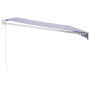 Toldo retráctil aluminio y tela azul y blanco 4x3 m de vidaXL, Toldos - Ref: Foro24-3154423, Precio: 388,99 €, Descuento: %