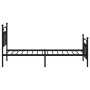 Bed frame with headboard and black metal footboard 90x190 cm by vidaXL, Beds and slatted bases - Ref: Foro24-353547, Price: 9...