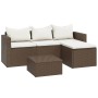 Set muebles de jardín ratán sintético marrón de vidaXL, Conjuntos de jardín - Ref: Foro24-362329, Precio: 326,41 €, Descuento: %