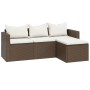 Set muebles de jardín ratán sintético marrón de vidaXL, Conjuntos de jardín - Ref: Foro24-362329, Precio: 326,41 €, Descuento: %