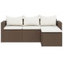 Set muebles de jardín ratán sintético marrón de vidaXL, Conjuntos de jardín - Ref: Foro24-362329, Precio: 326,41 €, Descuento: %