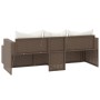 Set muebles de jardín ratán sintético marrón de vidaXL, Conjuntos de jardín - Ref: Foro24-362329, Precio: 326,41 €, Descuento: %