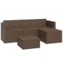 Set muebles de jardín ratán sintético marrón de vidaXL, Conjuntos de jardín - Ref: Foro24-362329, Precio: 326,41 €, Descuento: %