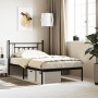 Bed frame with black metal headboard 107x203 cm by vidaXL, Beds and slatted bases - Ref: Foro24-353533, Price: 83,03 €, Disco...