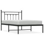 Estructura de cama con cabecero metal negro 107x203 cm de vidaXL, Camas y somieres - Ref: Foro24-353533, Precio: 83,03 €, Des...