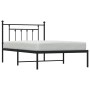 Estructura de cama con cabecero metal negro 107x203 cm de vidaXL, Camas y somieres - Ref: Foro24-353533, Precio: 83,03 €, Des...