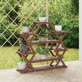 Solid fir wood flower stand 110x25x105 cm by vidaXL, Pot stands - Ref: Foro24-362877, Price: 62,99 €, Discount: %