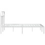 Estructura de cama de metal con cabecero blanca 140x190 cm de vidaXL, Camas y somieres - Ref: Foro24-353684, Precio: 96,28 €,...