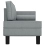 Sofá diván con cojines y almohada tela gris claro de vidaXL, Divanes - Ref: Foro24-355018, Precio: 188,99 €, Descuento: %