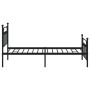 Bed frame with headboard and black metal footboard 107x203cm by vidaXL, Beds and slatted bases - Ref: Foro24-353551, Price: 9...