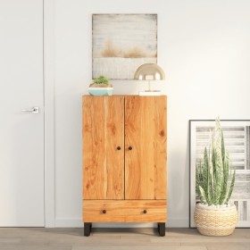 Sideboard with iron drawer and solid acacia wood 60x33x100 cm by vidaXL, Sideboards - Ref: Foro24-352934, Price: 185,99 €, Di...