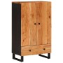 Aparador con cajón hierro y madera maciza acacia 60x33x100 cm de vidaXL, Aparadores - Ref: Foro24-352934, Precio: 185,99 €, D...