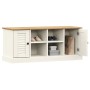 VIGO shoe bench solid white pine wood 106x35x45 cm by vidaXL, Benches for halls and storage - Ref: Foro24-353179, Price: 124,...