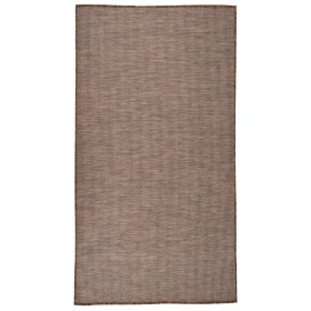 Alfombra de exterior de tejido plano marrón 80x150 cm de vidaXL, Alfombras - Ref: Foro24-340785, Precio: 27,89 €, Descuento: %