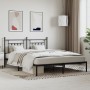 Bed frame with black metal headboard 160x200 cm by vidaXL, Beds and slatted bases - Ref: Foro24-353540, Price: 139,96 €, Disc...