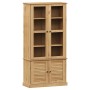 VIGO Schrank mit Vitrine aus massivem Kiefernholz 85x35x170 cm von vidaXL, Bücherregale und Regale - Ref: Foro24-353193, Prei...