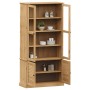 VIGO Schrank mit Vitrine aus massivem Kiefernholz 85x35x170 cm von vidaXL, Bücherregale und Regale - Ref: Foro24-353193, Prei...