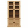 VIGO Schrank mit Vitrine aus massivem Kiefernholz 85x35x170 cm von vidaXL, Bücherregale und Regale - Ref: Foro24-353193, Prei...