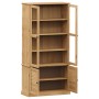 VIGO Schrank mit Vitrine aus massivem Kiefernholz 85x35x170 cm von vidaXL, Bücherregale und Regale - Ref: Foro24-353193, Prei...