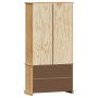 VIGO Schrank mit Vitrine aus massivem Kiefernholz 85x35x170 cm von vidaXL, Bücherregale und Regale - Ref: Foro24-353193, Prei...