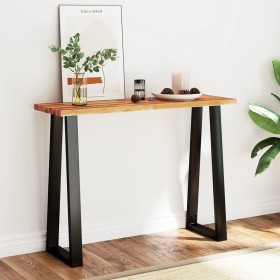 Console table with live edge solid acacia wood 110x35x80 cm by vidaXL, Side tables - Ref: Foro24-353296, Price: 119,73 €, Dis...