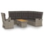 Set de muebles de jardín 3 pzas y cojines ratán sintético gris de vidaXL, Conjuntos de jardín - Ref: Foro24-362178, Precio: 5...