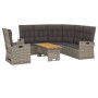 Set de muebles de jardín 3 pzas y cojines ratán sintético gris de vidaXL, Conjuntos de jardín - Ref: Foro24-362178, Precio: 5...