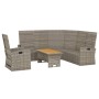 3-piece garden furniture set with gray synthetic rattan cushions by vidaXL, Garden sets - Ref: Foro24-362178, Price: 578,25 €...